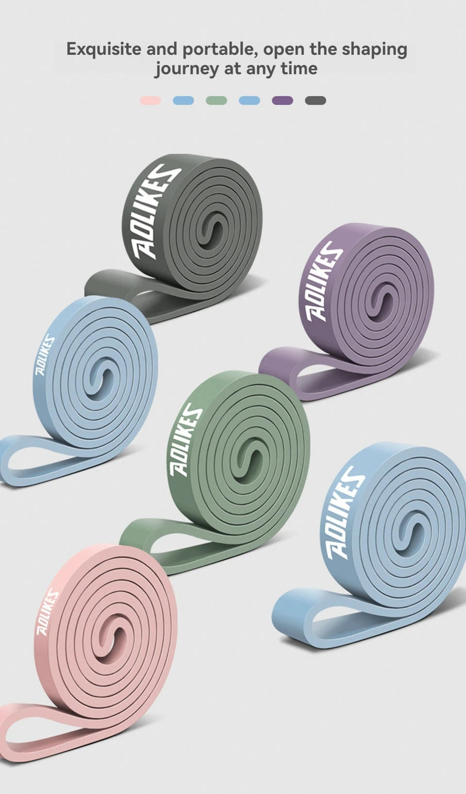 AOLIKES 1PCS Pull Up Assistance Bands -Resistance Heavy Duty Workout Exercise Stretch Fitness Bands Assist for Body,Stretching