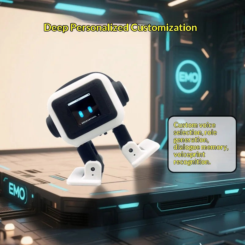Emo Robot Voice Recognition Pet Robot AI Communication Intelligent Robot Electronic Toys Desktop Companion Robot For Kids Gift