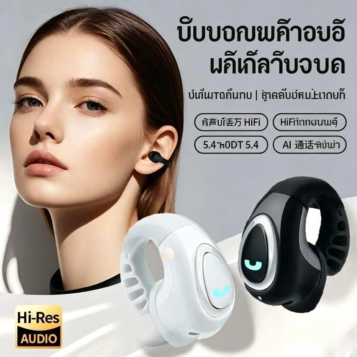 BT  Earphone Clip On Monaural Inear Motion Stereo Bone Conduction  Business Wireless Earphone Mini Monaural Tws