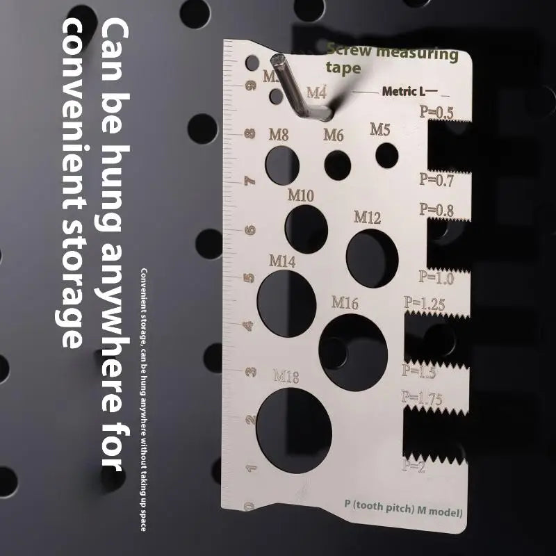 NEW Screw Thread Pitch Gauge Ruler Measuring Tool Bolt Nut Metric Machining Threads Screw Cutting Gauge Angle Model Measuring