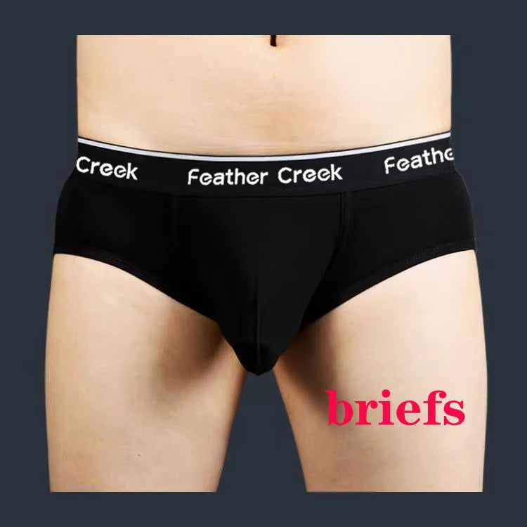 Men's boxers with big pockets sexy briefs men's underwear