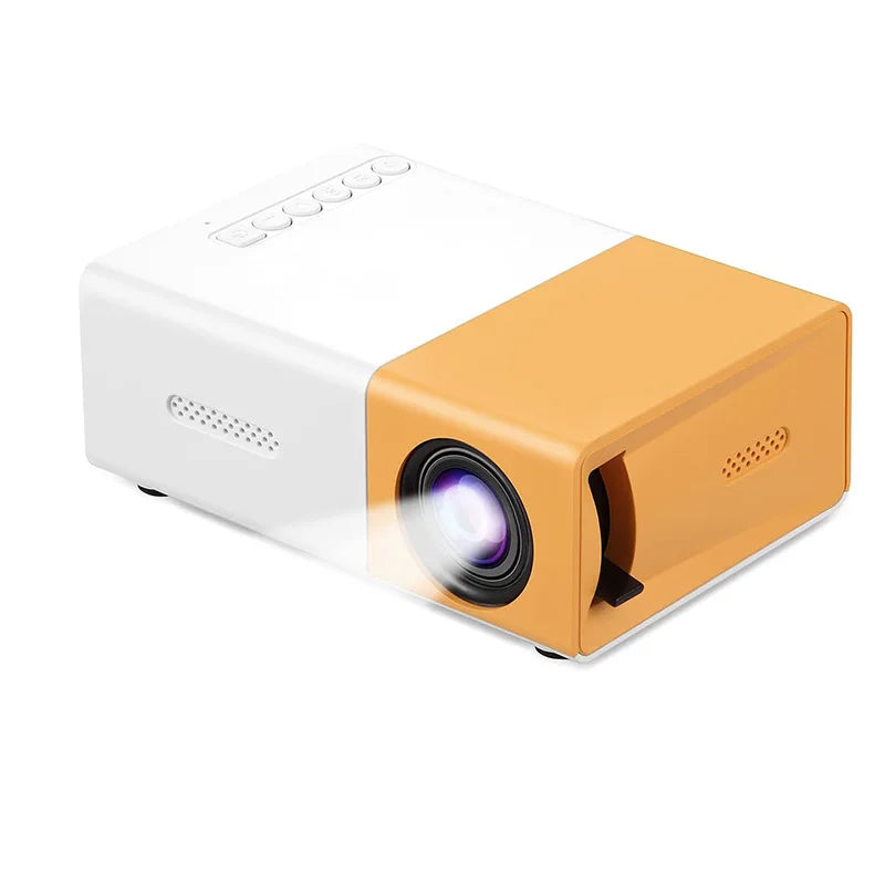 Portable Projector, Supports 1080P, USB Connection, Remote Control - Compatible With Smartphones, Tablets, Laptops, TV Sticks