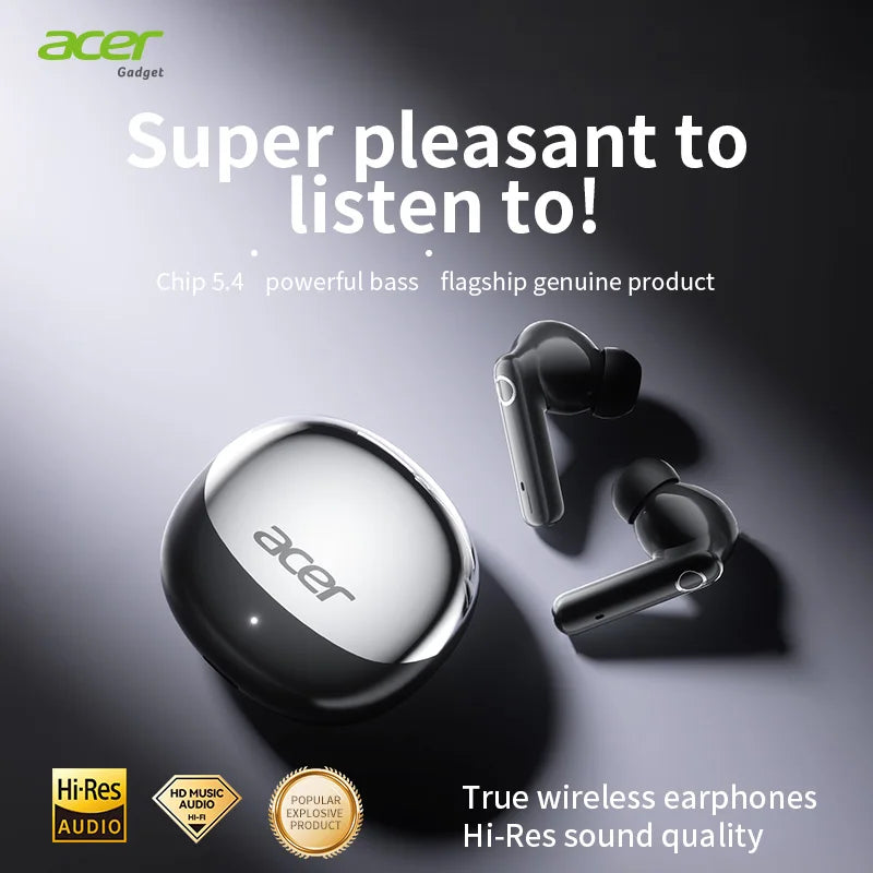Acer Ohr546 Bluetooth Headphones 2025 New Model Wireless Earphones In-Ear Design Comfortable to Wear for Sports, Running, Calls, Noise Reduction, Compatible with Mobile Phones, Tablets, and Laptop Devices