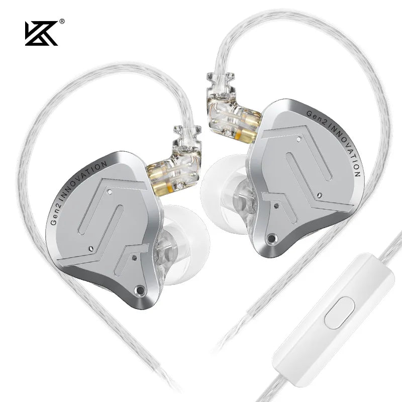 KZ ZSN Pro 2 Hybrid Drive 1BA+1DD In Ear Metal Earphones HIFI Bass Headset Monitor Earbuds Sport Noise Cancelling Headphone