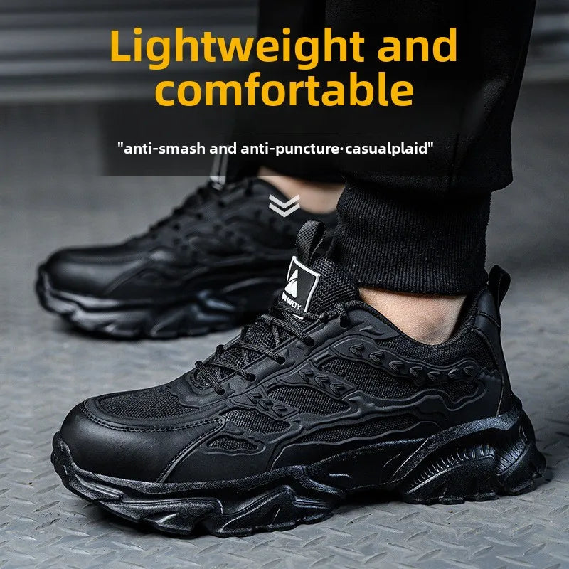 summer breathable safety shoes lightweight work shoes for men women working boots with plastic toe insulation 6KV work sneakers