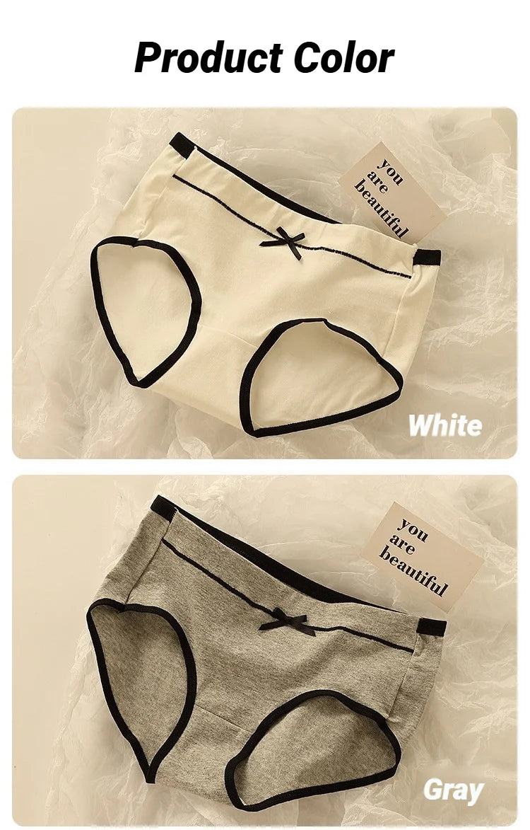 Women'S Underwear Set Breathable Full Panties For Girls Soft High Waist Briefs Student Style Pcs Antibacterial Ice Silk