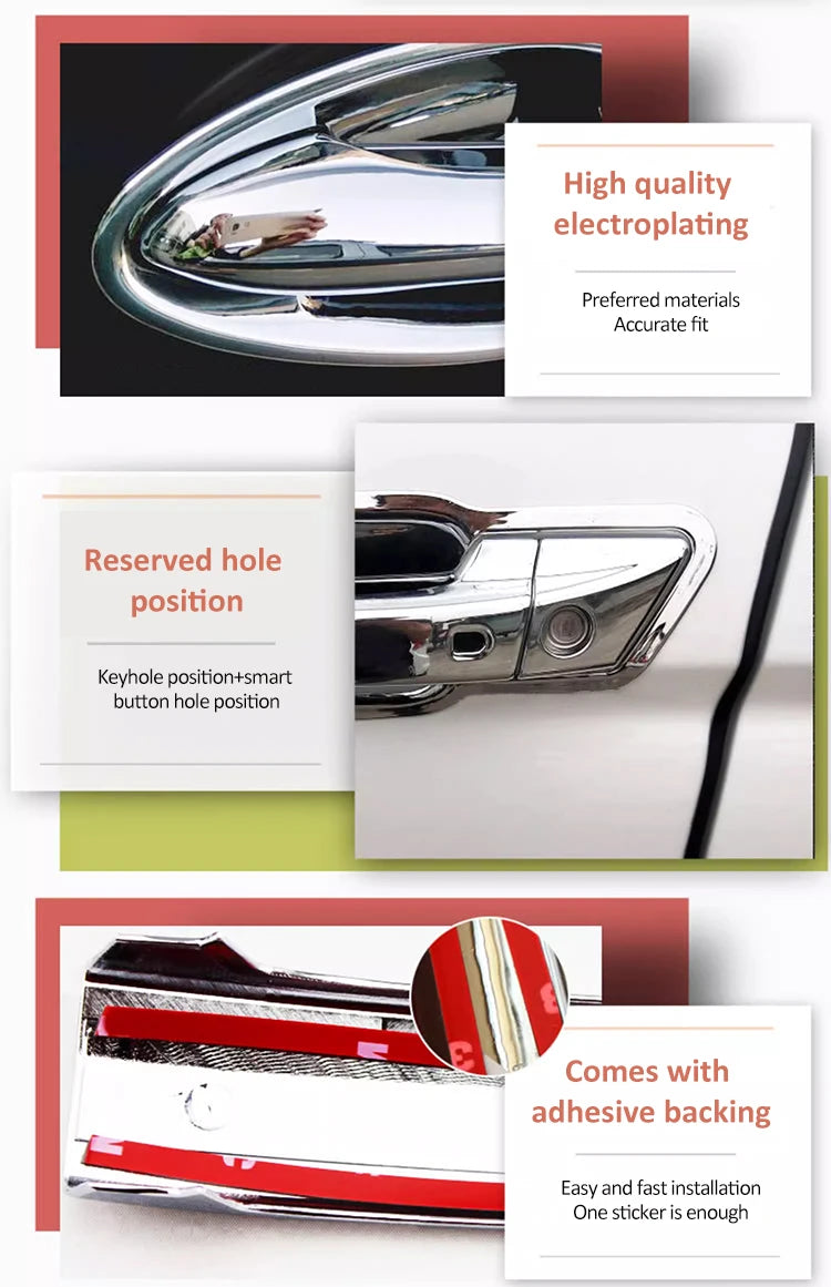Car Door Handle Covers For Renault Megane II MK2 2003~2007 2008 Imitation Carbon Fiber Or Chrome Door Auto Stickers Accessories