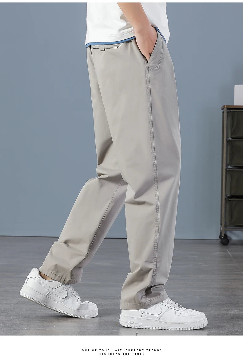 Calças Cargo de Homem Verão Primavera Algodão Roupa de Trabalho Novidade Tamanho Grande 6XL Casuais Escalada Joggers Calças de Treino Calças de Outono Hombre