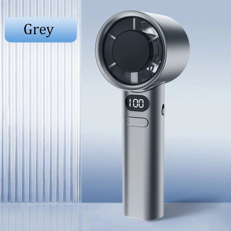 5000mah Handheld Mini Fan Electric Hand Fans Ice Compress High-Speed Cooling USB Rechargeable Portable LED Display Fan