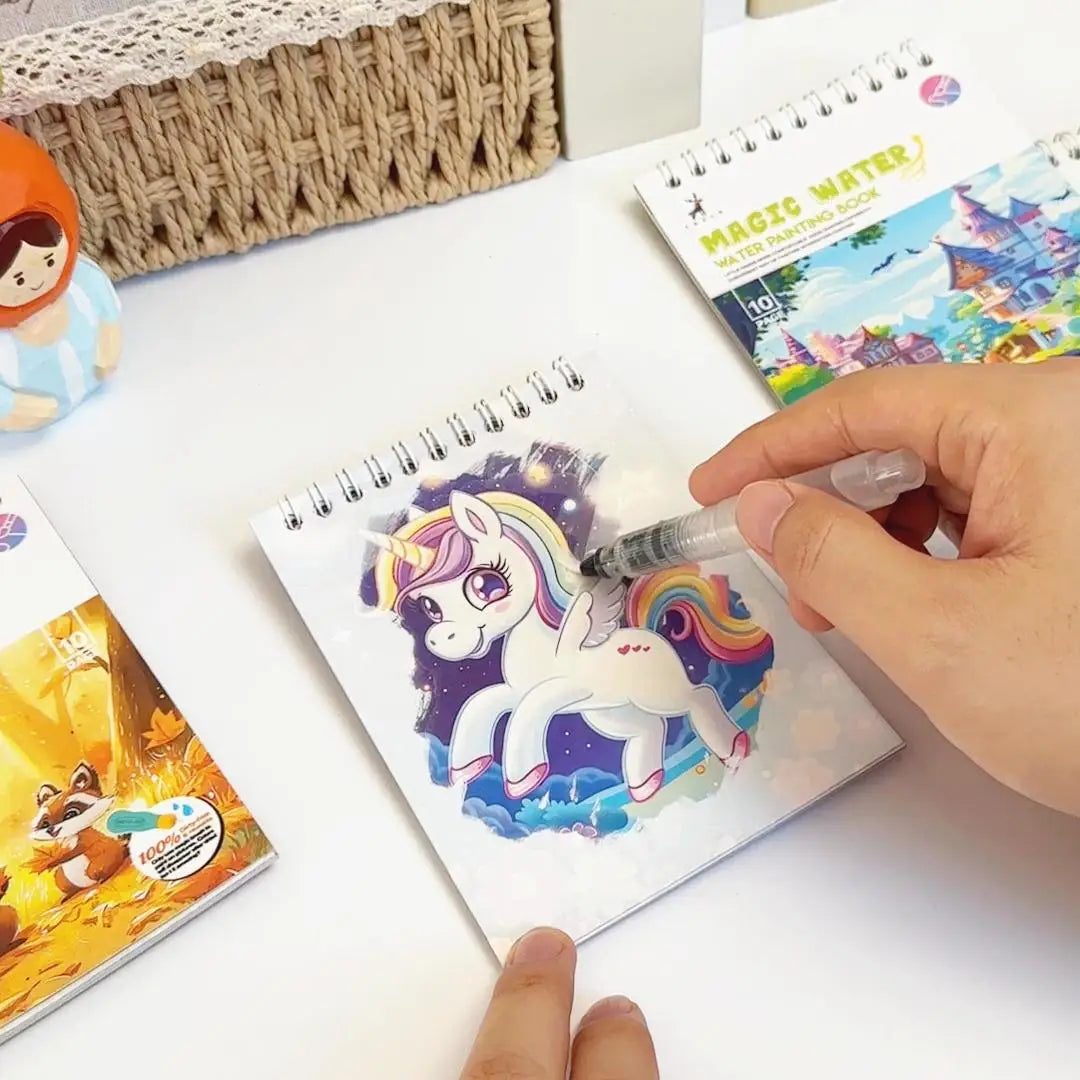 Magic Water Drawing Book for Kids - Reusable Doodle Art & Educational Toy, Craft Activity Painting Pad for Toddlers Preschool