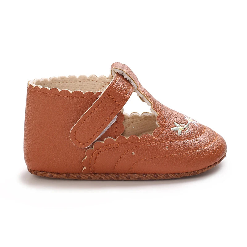 0-18M Baby Girl Princess Shoes Cute Printed Soft Cloth Bottom Anti slip Spring and Autumn Princess Shoes First Step Shoes