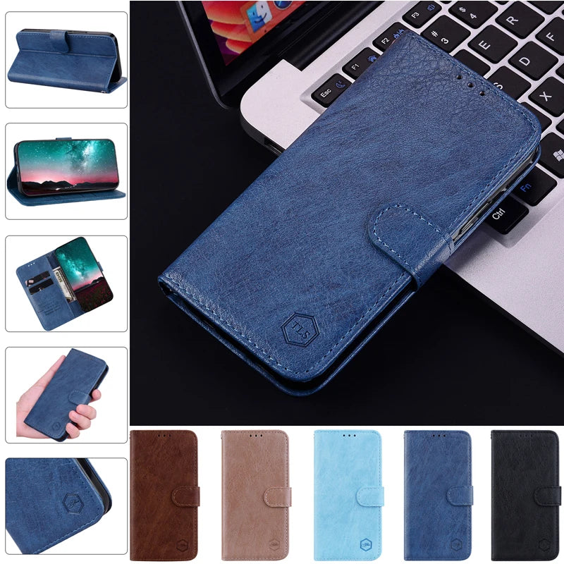 Magnetic Flip Leather Cover Wallet Case For Motorola Moto G Play Power Stylus 2021/2022/2023/2024 Edge 30 40 50 Neo Lite Pro