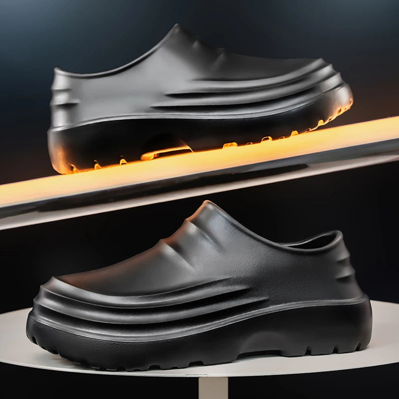 Men's Chef Shoes Summer Spring and Autumn Slippers Men Kitchen Shoes Couple Waterproof Shoes Women Chef Shoes EVA Man Sandals