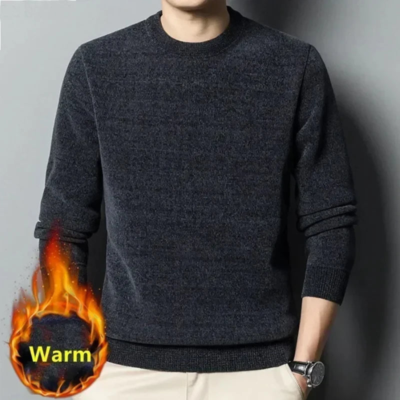 Hot Sale Cashmere Men's Sweater O-Neck Knitted Jumpers Long Sleeve Male Pullover  Soft Warm Woolen Fashion Clothing Big Size