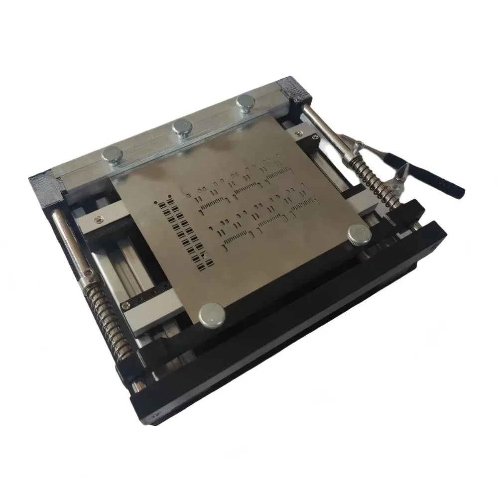 100*100mm SMT Steel Mesh Solder Steel Sheet PCB Solder Paste Printing Manual Micro Screen Printing Machine Printing Table