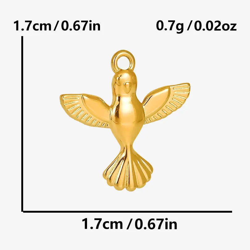 6pcs/Mix Classic Gold/Silver Color Heart Shaped Cross Irregular Shaped Pendant Stainless Steel Diy Women Necklace Accessories