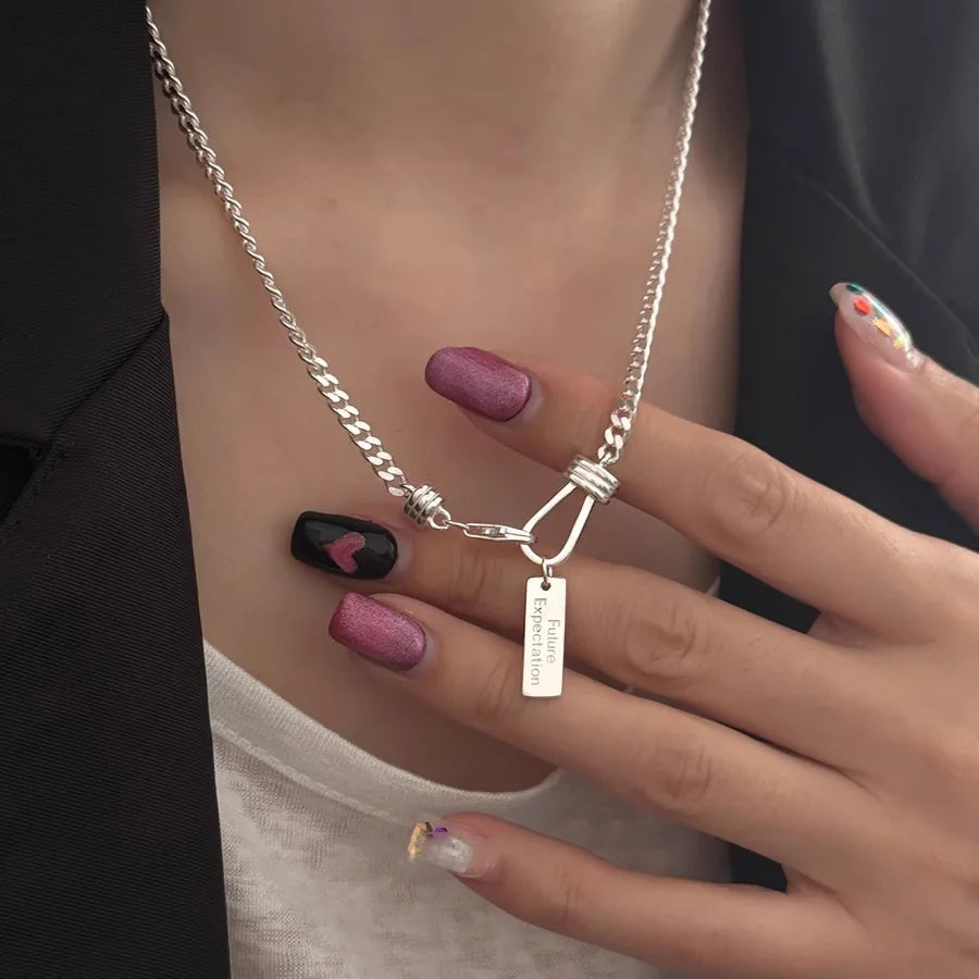 925 Silver Necklace Punk Wealth Good Wish Matte Ball Bread OT Clasp Stackable for Women Girl Jewelry Gift Dropshipping Wholesale