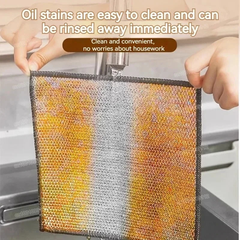 1/5/10/20/30/40pcs single-layer silver-threaded wet wipes, household kitchen stove dishwashing cloths