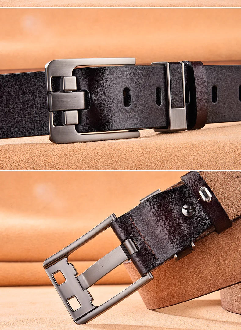 Plus Size 140 150 160 170cm Belt Male Fashion Men's Luxury Designer Cowskin Belts for Jeans Genuine Leather Pin Buckle Belt