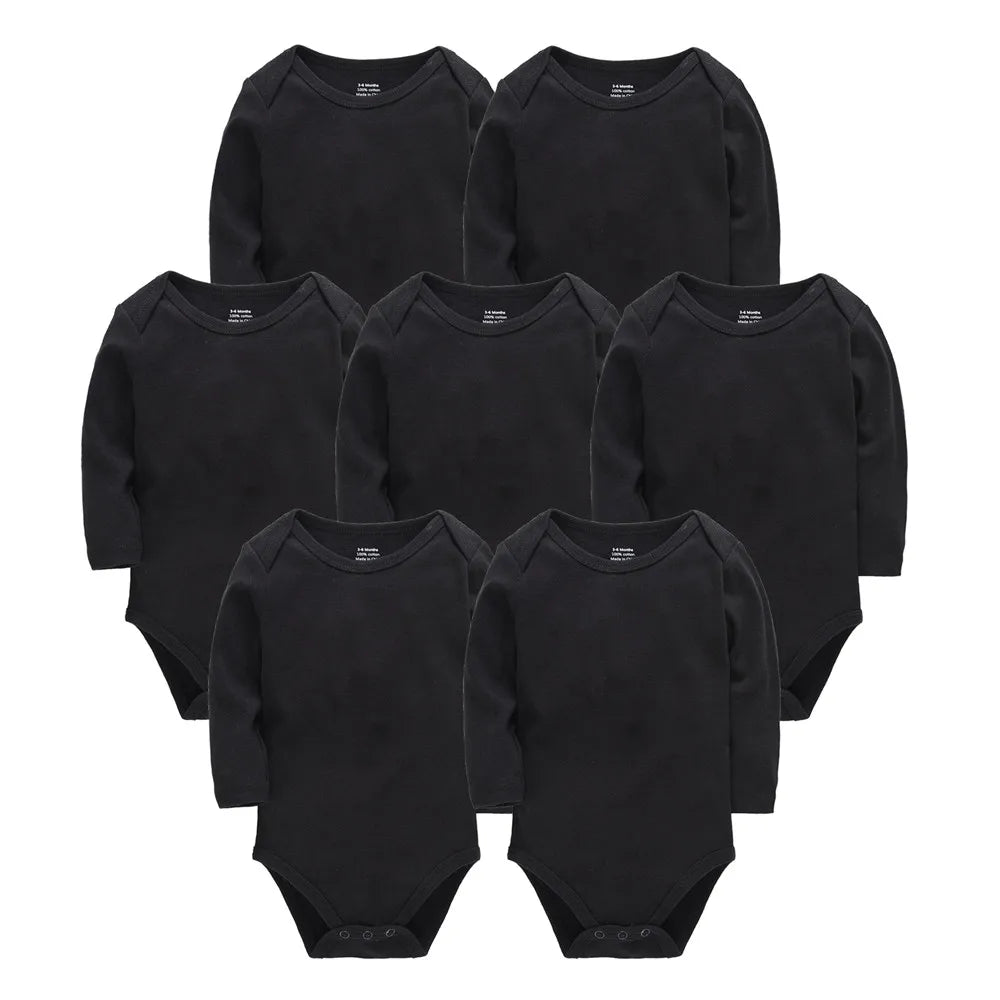 Solid White Baby Clothes Long Sleeve Cotton Baby Girls Boys Bodysuit Newborn body bebe 0-24 months Infant Jumpsuit