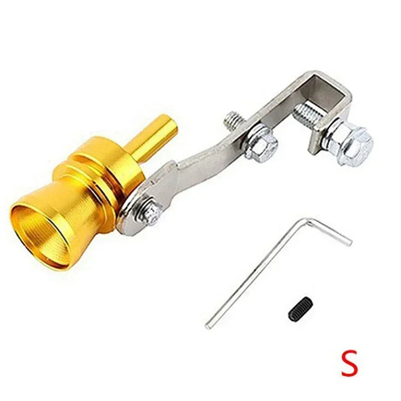 Professional Aluminum Turbo Sound Exhaust Muffler Pipe Whistle Car Blow Off Valve Tip Simulator Whistler Accessories