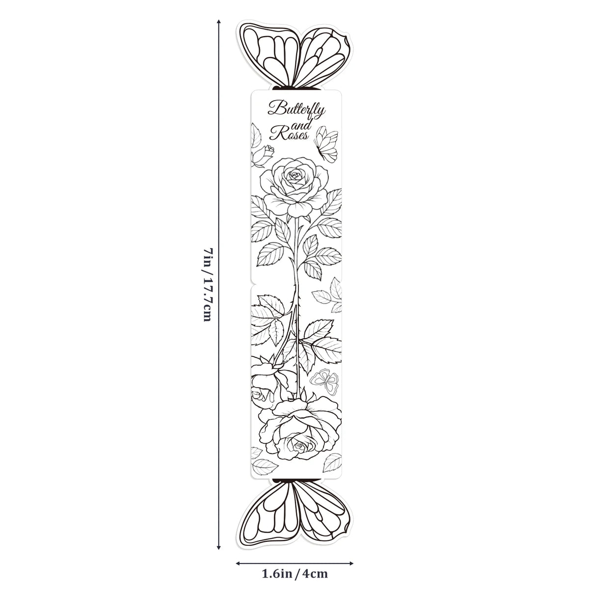 30Pcs Floral Coloring Paper Bookmarks, Foldable Butterfly Shape Coloring Book Markers, Gifts for Adults Students Reading Lover