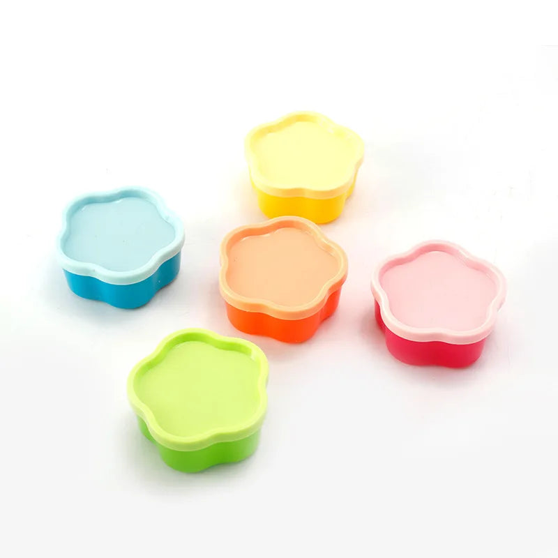 5PCS Mini Lunch Box Condiment Storage Box With Lids Reusable Salad Dressing Jam Containers Portable Nut Snack Kitchen Storage
