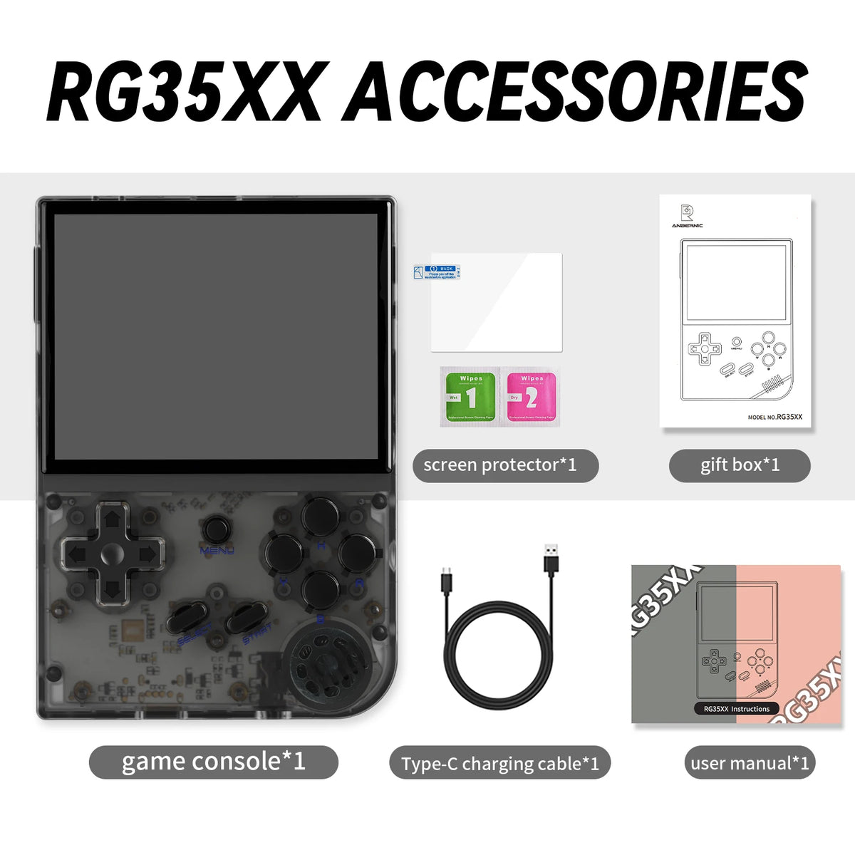 Anbernic RG35XX + H700 Retro Handheld Game Console 3.5'' IPS Screen HDM-I TV Output 2600mAh Linux Portable Pocket Video Player