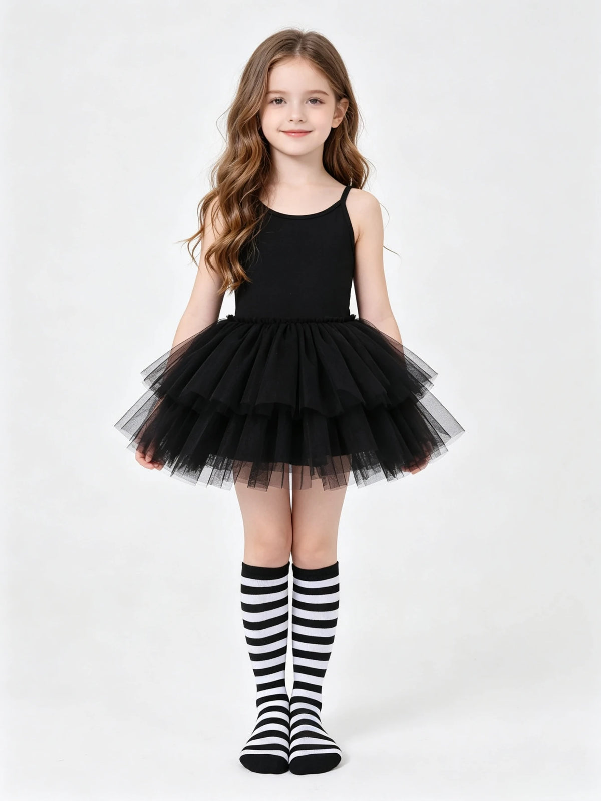 Kids Knee High Socks Cotton Halloween Colorful Zebra Stripes Long Tube Clown Striped Knee Socks Boys Girls Dopamine Xmas
