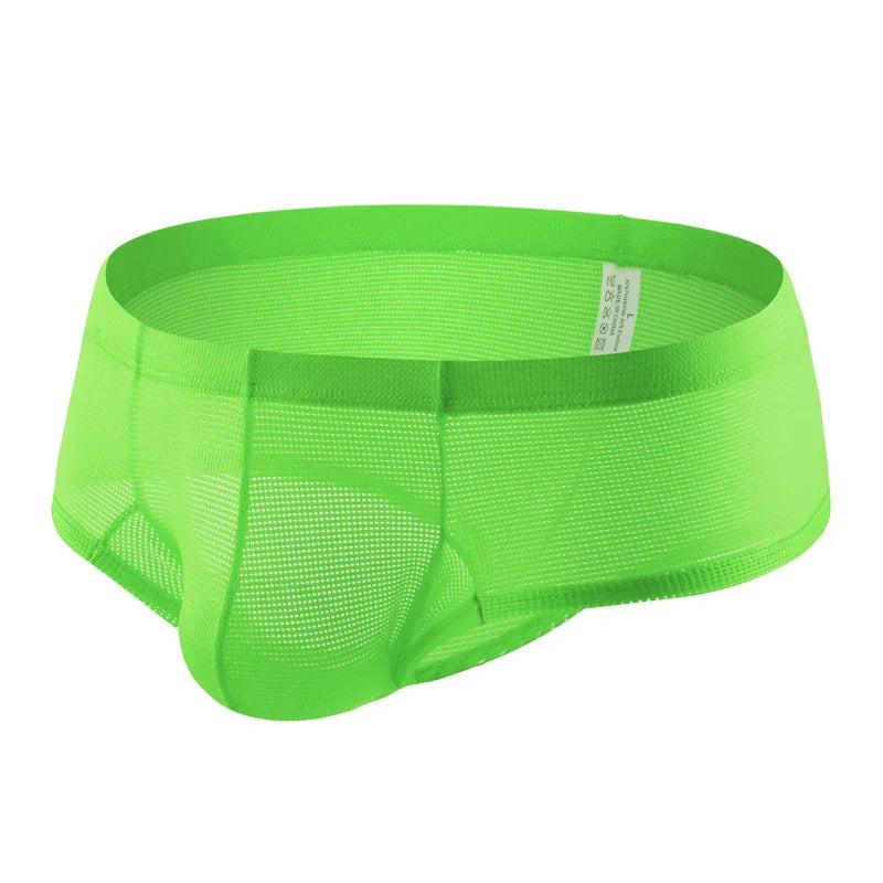 Mens Sexy Mini Boxers Breathable Hole Design Half Back Coverage Fitness Casual Sweat Absorbing All Seasons Daily Sport Wear