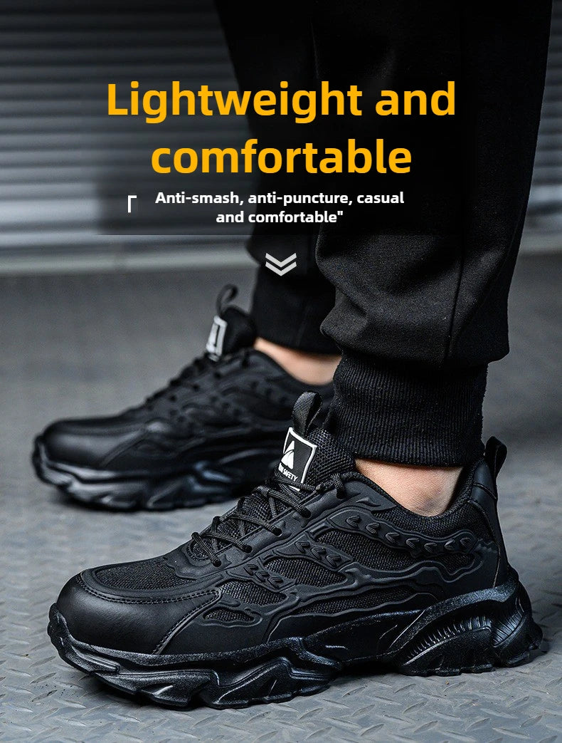summer breathable safety shoes lightweight work shoes for men women working boots with plastic toe insulation 6KV work sneakers