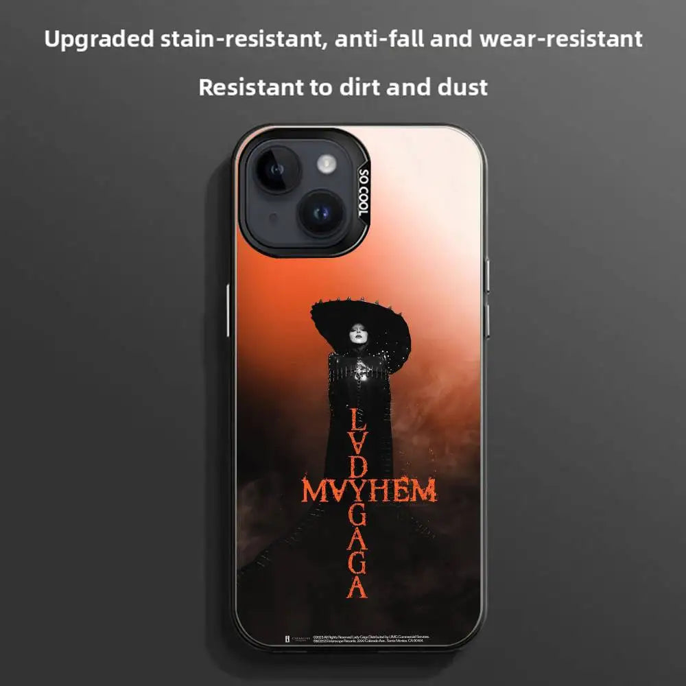 Singer-L-Lady Gaga Phone Case Phone Case for iPhone 11-16 Pro Max Colorful Anti Slip Anti Fingerprint Plating