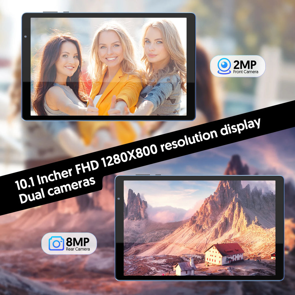 10.1 Inch Android 14 Tablet 4GB RAM (2GB+2GB) 32GB ROM Expandable up to 1TB 1280x800 HD Display 6000mAh Battery A133 Quad-core