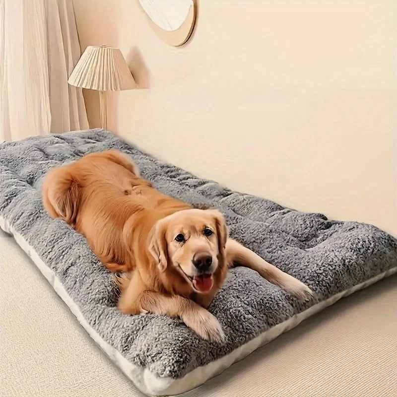 Large Plush Dog Bed Sofa Thickened Super Soft Polyester Pet Mat Dog Crate Mat Bed For Small Medium Large Dog Bed