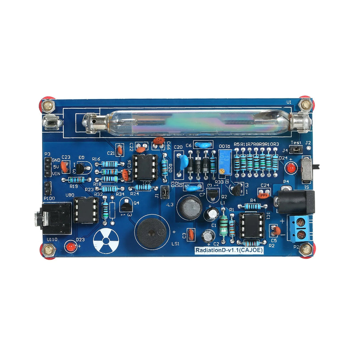 Assembled Radiation Detector System, DIY Miller Tube Tube Nuclear Radiation Detector Geiger Counter Kit Module Experimental Modu