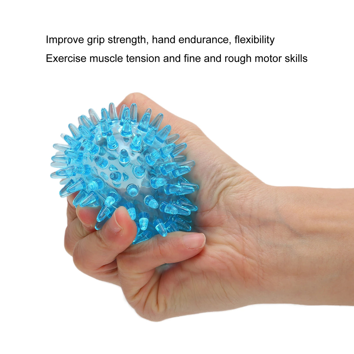 Bola de Massagem com Espigões, Oca, Macia, Transparente, para Exercício de Recuperação de Força e Alívio de Stress para Mão e Pulso