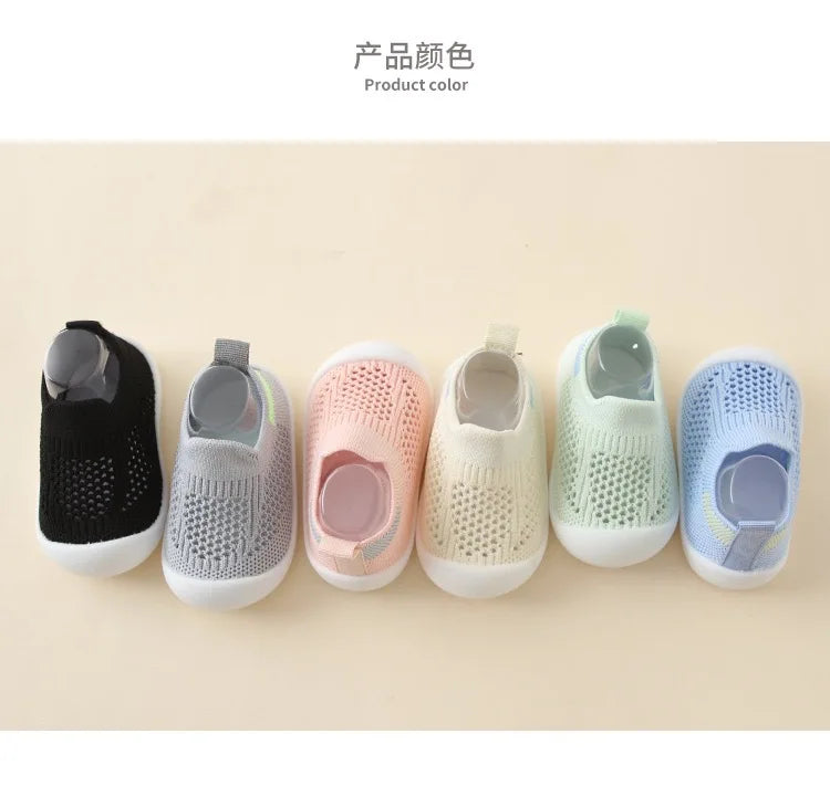 Baby Spring/Summer Soft Sole Socks Shoes Mesh Unisex Baby Anti Slip Floor Socks Children's 0-3T Lightweight Soft Walking Shoes