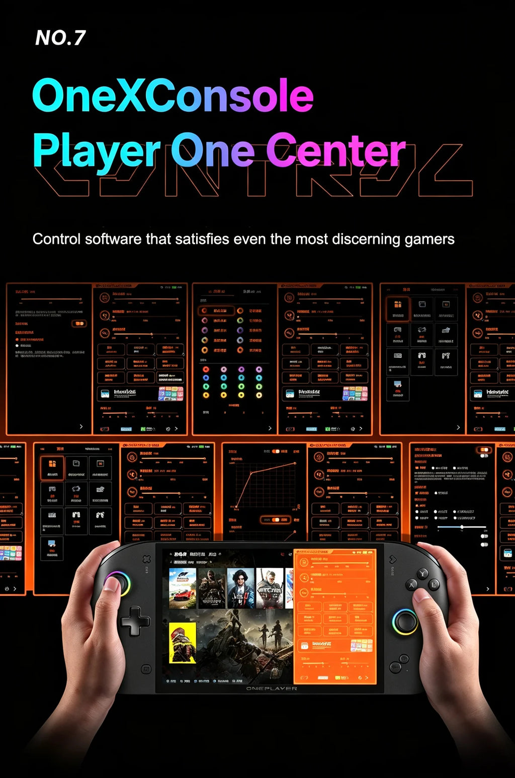 OneXPlayer APEX AIR Windows Handheld Game Console Intel Arc G3E 8" 120Hz VRR Screen 85Wh Swap Battery Dual SSD Cooling Gaming PC