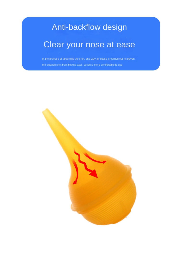 Baby Nasal Aspirator Nose Aspirator Vacuum Suction Kit Nose Cleaner with Soft Silicone Nozzle Hand Squeeze Snot Remover