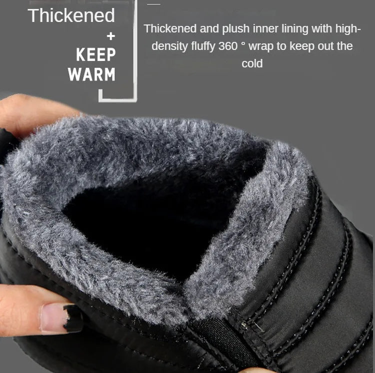 Snow Women Boots Fashion Unisex Shoes Slip On Platform Shoes For Women Ankle Boots Waterproof Plush Winter Shoes Botas Mujer