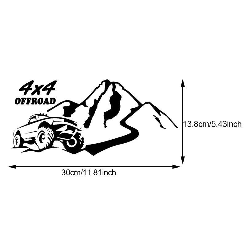 S60289# 4x4 Offroad Car Bumper Window Stickers Waterproof Decoration For Car Fashion Decals Vinyl Material Creative Stickers