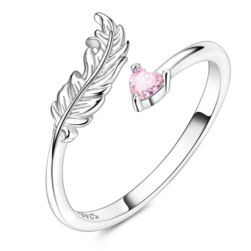 925 Silver Open Ring Sunflower Bee Star Eternal Love Jewelry Women's Wedding Gift