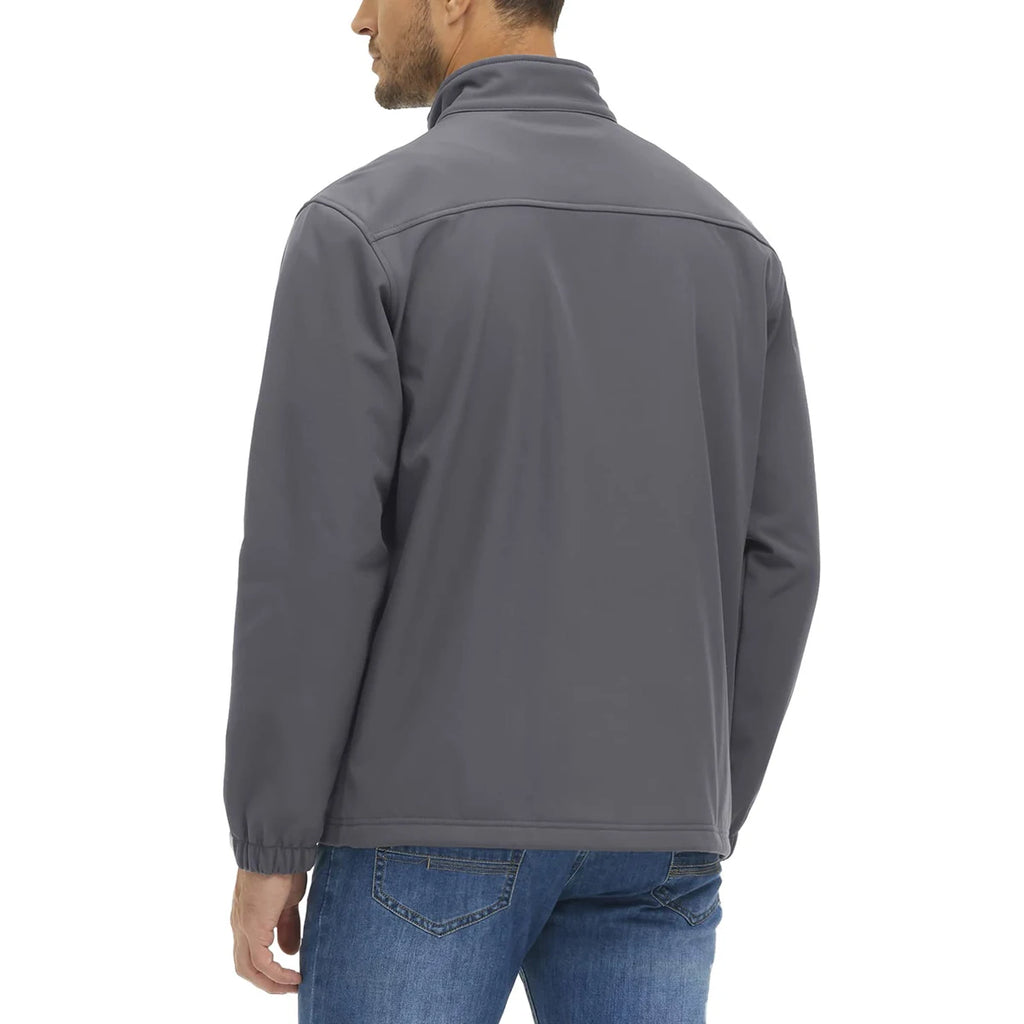 TACVASEN Blusão Impermeável para Homem Caminhada Outdoor Fecho Completo Corta-vento Forro Polar Quente Outono Inverno Trabalho Casaco Casual
