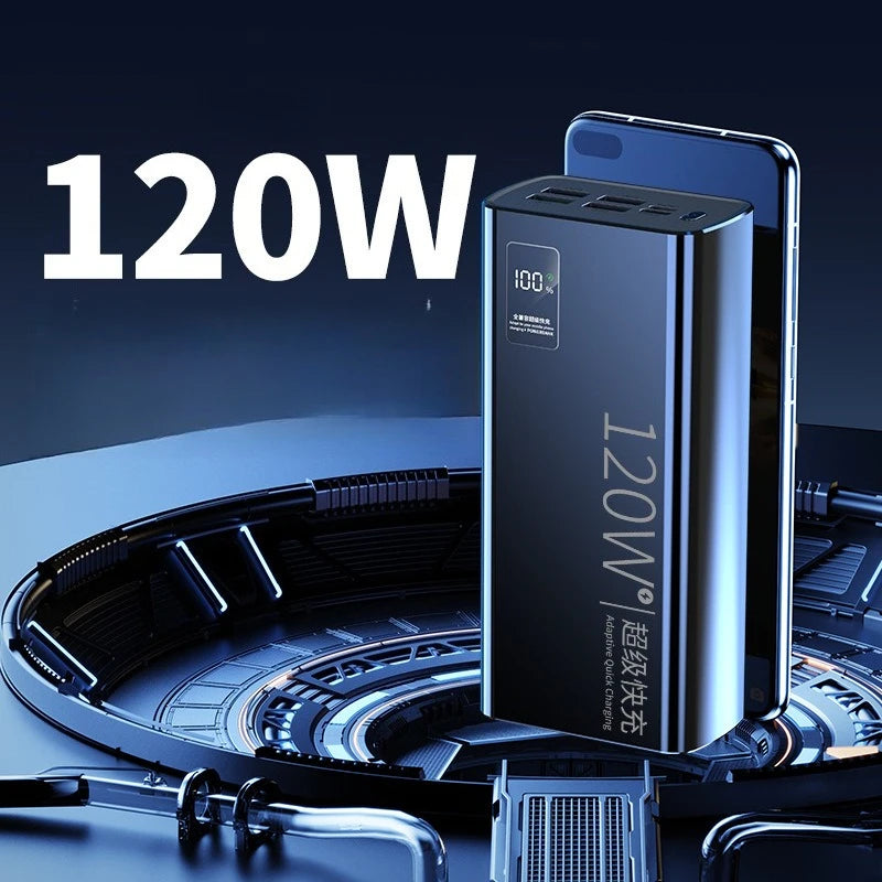 60000mAh 120W Super Fast Charging Power Bank with Large Capacity Typec Digital Display and Durable Mobile  Power  Bank