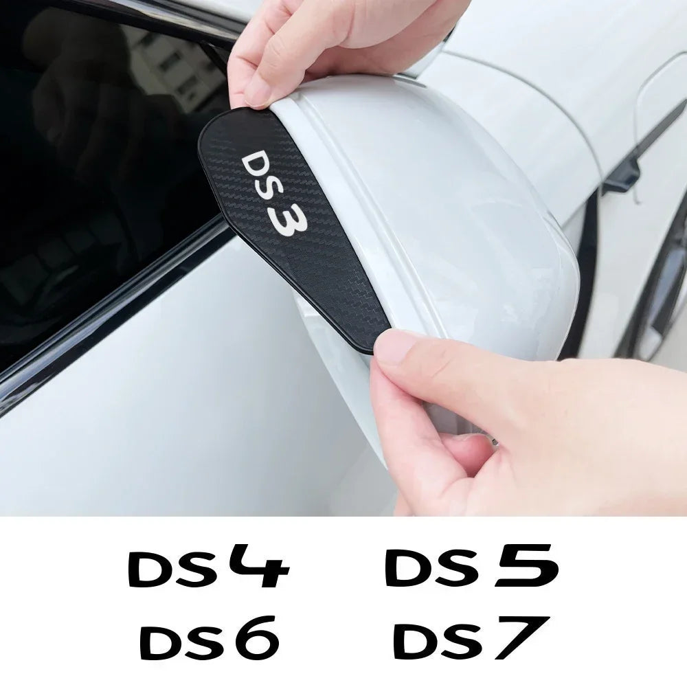 Car Rearview Mirror Eyebrow Rain Shade Rainproof Cover Auto Accessories For DS Citroen DS3 Cabrio DS4 DS5 Prestige 5LS DS6 DS7