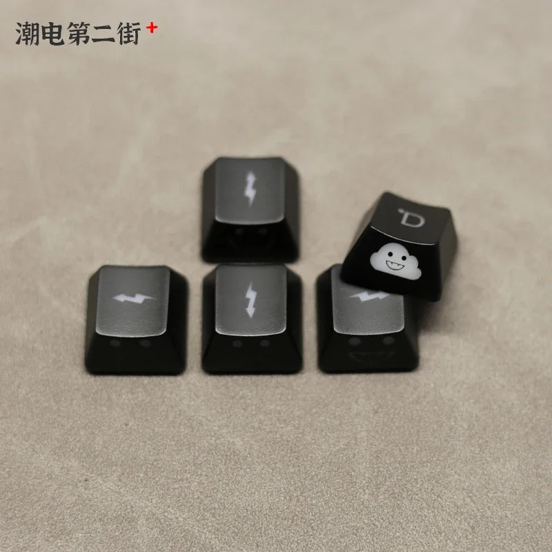 4Pcs Keycaps Lightning Baby Translucent Personalized  Mechanical Keyboard Keycaps ABS OEM Height WASD Arrow Keys Additional Keys