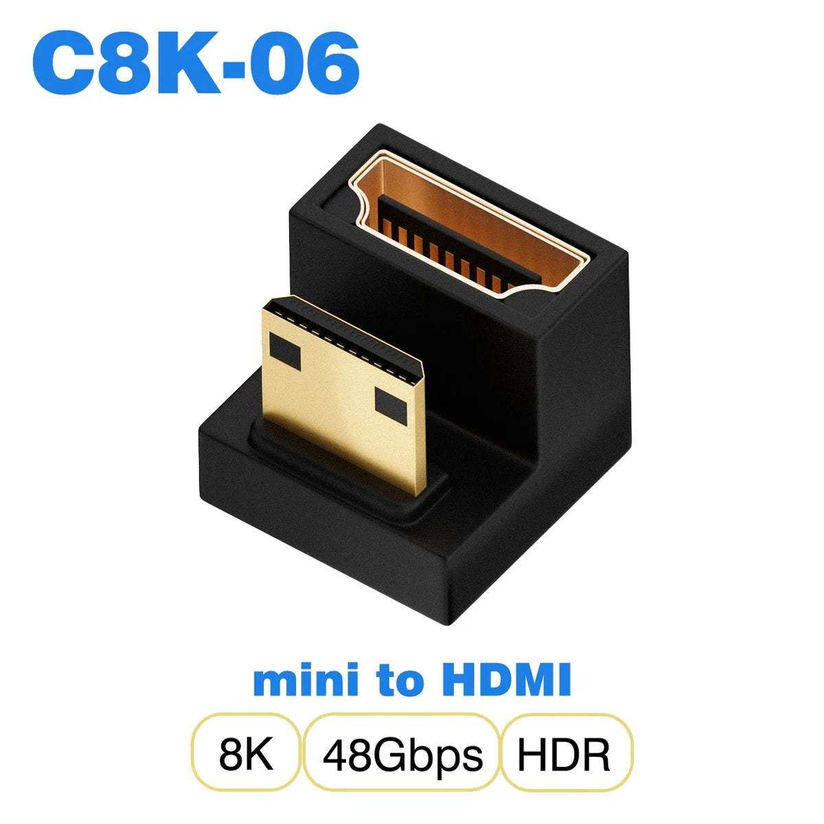 mini micro hdmi to HDMI 2.1 Converter 48Gpbs 8K60HZ 4K120HZ for HDTV Projector PS4 PS5 Laptop PC