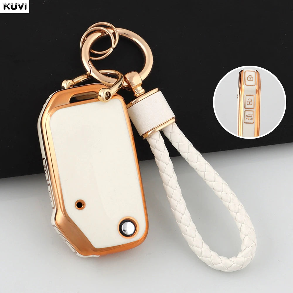 NEW TPU Car Flip Key Case Cover Shell Fob Keychain For Kia Sportage Ceed Xceed Sports K5 Seltos 2019 2020 2022 2023 Accessories
