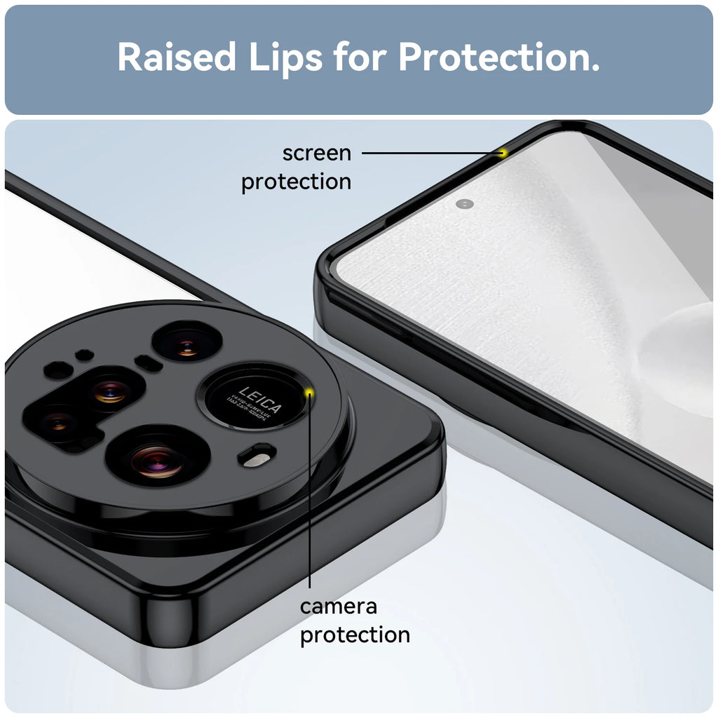 Transparent anti drop fall Cases For Xiaomi 15 Mi15 Ultra 15Ultra case Silicone Acrylic soft shell covers woman Phone Capa чехол