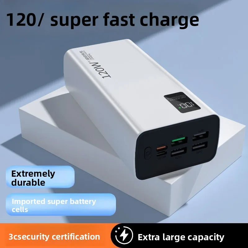 High Capacity 2026 New 120W 500000mAh Power Bank For Iphone Samsung Super Fast Charge Portable External Battery PowerBank